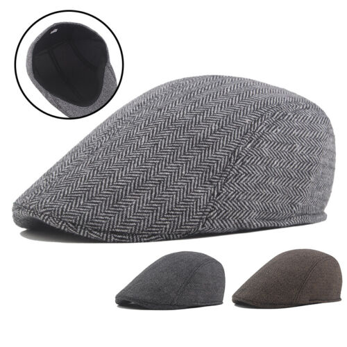 Cappello basco uomo berretto conducente cappello edera cabbie piatto plaid golf newsboy 1 - Foto 1 di 15