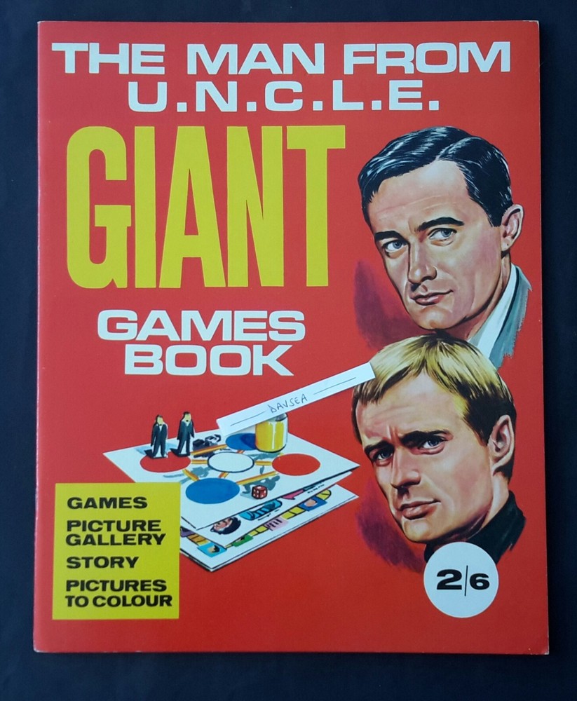 MAN FROM U.N.C.L.E. Giant Games Book Unused Featuring Illya Kuryakin & Napoleon Solo