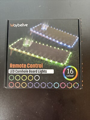 Waybelive LED Cornhole Board Lights - Remote control - 16 Colors