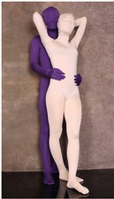 Women High Elastic Full Bodystocking Bodysuit Catsuit Clubwear with Hood Gloves