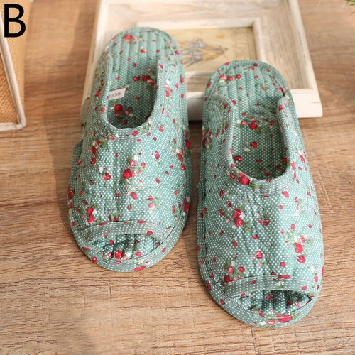 Floral Printed Home Slippers Non-slip Soft Bottom Flip Flops Casual Flat Shoes - Bild 8 von 25