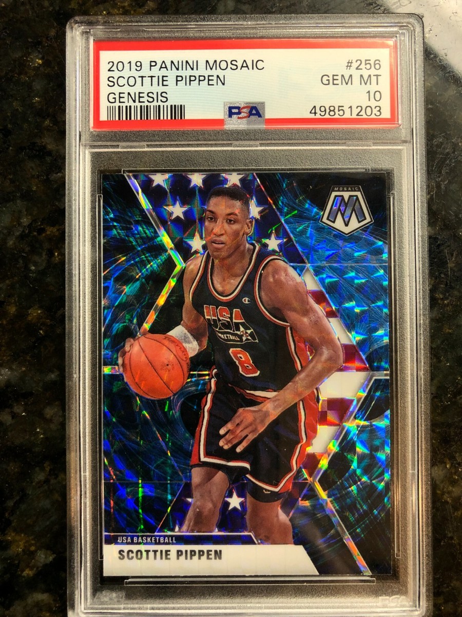 🔥 2019 Panini Mosaic Genesis Scottie Pippen SP #256 PSA 10