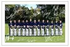 EUROPE 2016 RYDER CUP GOLF SIGNED AUTOGRAPH PHOTO PRINT