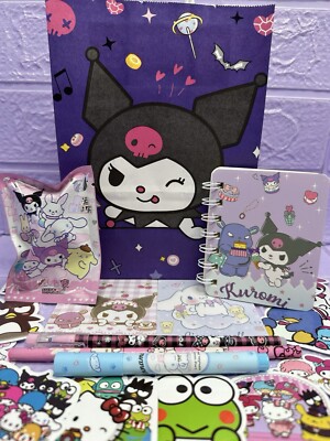Geschenktüte Notizbuch Schreibwaren Hello Kitty Kuromi Blind Gummi Textmarker
