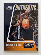 2018-19 Panini Threads Donovan Mitchell Authentic Threads #AT-DML Utah Jazz