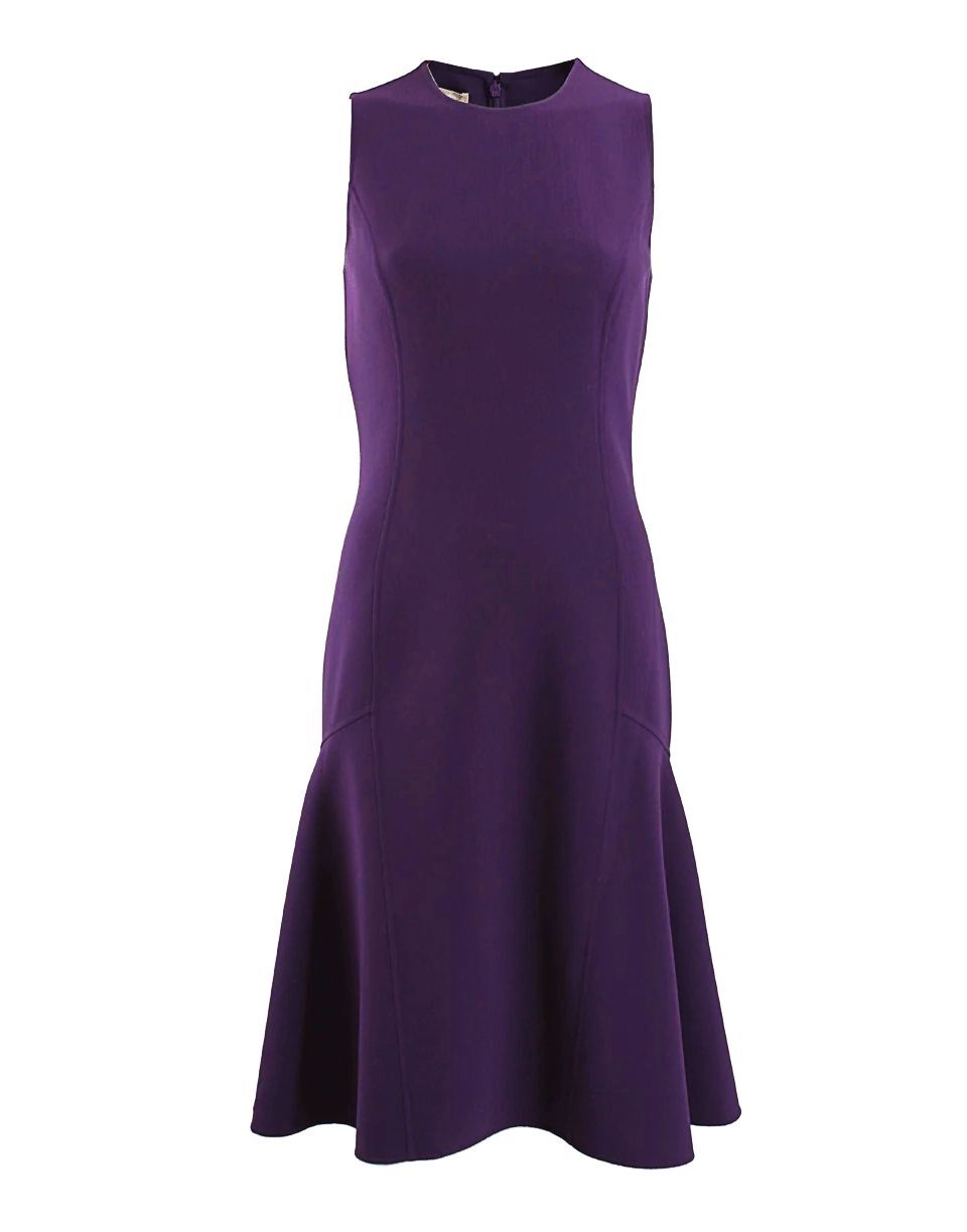 MICHAEL KORS Purple Fishtail Dress Cropped with Bolero Jacket 10 Medium 2 pc image 6