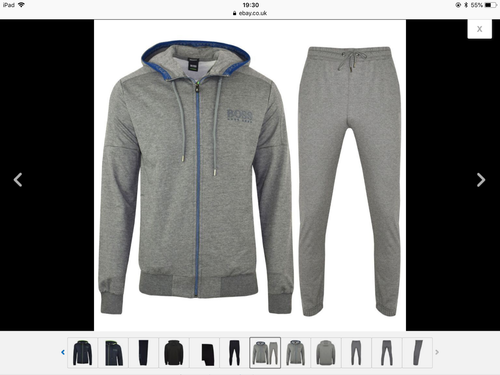 Buy Hugo boss dark grey tracksuit 