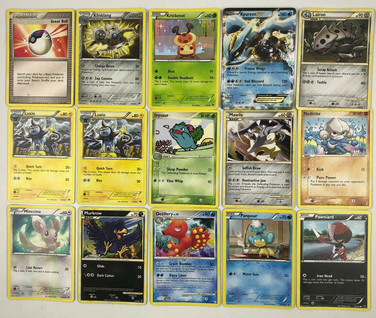 Mixed Lot of 67 Pokemon Cards, List in Description Mixed Lot of 67 Pokemon Cards, List in Description