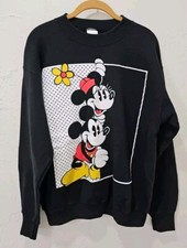 Vintage Mickey Mouse Disney, Mickey Co Sweatshirt L W Minnie Black 90s