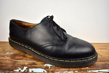 Dr. Martens Made in England Black Plain Toe Lace Up Blucher Size: 11