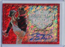 2020 Leaf Perfect Game Autographs Metal Red Marble Proof Drew Christo Auto 1/1