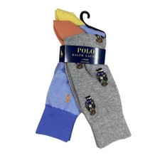 Polo Ralph Lauren Trouser Socks Mens XL Shoe 12-17 Bear Pony Emboidered 2 Pair