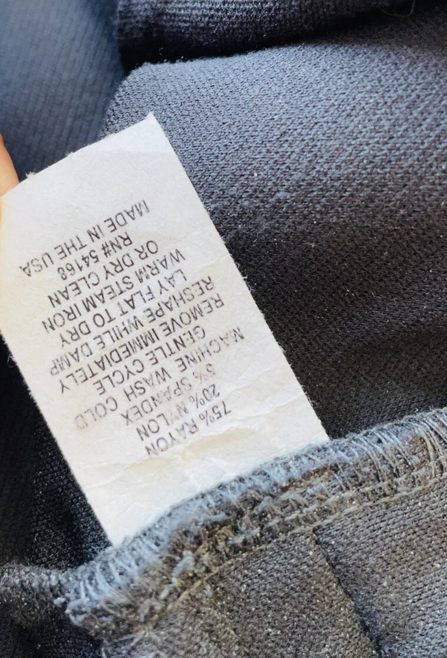 Pantalones elásticos negros Elliott Lauren talla 12 cintura elástica Foto 4 de 4