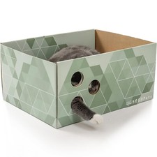 Extra Large Cardboard Cat Scratcher, Cat Scratching Box for Indoor Cats, Fun ...