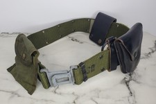 US Military Army ALICE LC-2 Pistol Belt, Olive, GRAY Buckle, W/ Accessories