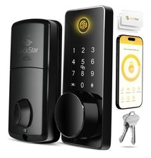 LOCKSTAR Smart Door Lock Keyless Deadbolt, App Fingerprint w/ Gateway