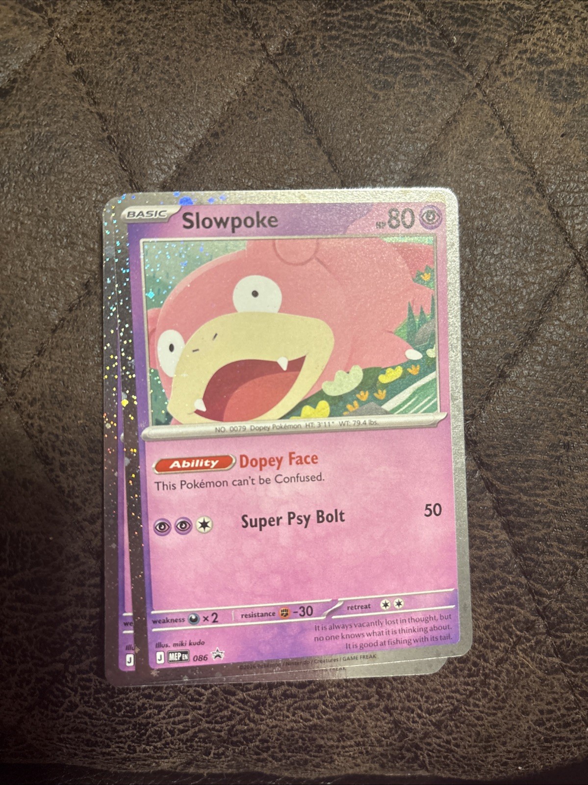 Pokemon TCG - Slowpoke Promo MEP 086 Pitch Black Checklane - NM