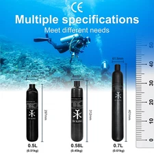 TUXING 4500psi PCP Air Tank, 0.5L PCP Carbon Fiber Scuba Cylinder Paintball Tank