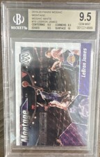 2019-20 Panini Mosaic Montage White Mosaic Prizm #10 LeBron James /25 BGS 9.5