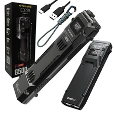 Nitecore EDC29 6,5000 Lumens Rechargeable Flashlight w/ EDC23 Ultra Slim Pocket 