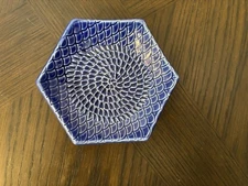 The Grate Plate Blue Garlic Nutmeg Ginger Zest Citrus Grater Ceramic Plate