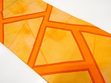 7639874: JAPANESE KIMONO JAPANESE NAGOYA OBI / WOVEN GEOMETRIC