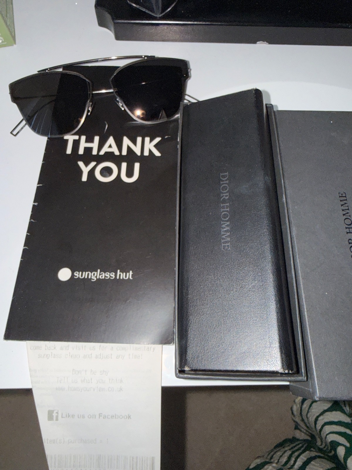 Dior sunglasses in excellent condition. Grey/black with metal frame. Worn twice.