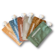 Reusable Baby Food Pouches Refillable Squeeze Pouches Smoothies, Apple Sauc...