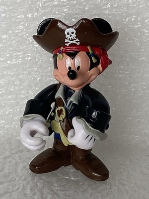 Disney Mickey Mouse Pirate PVC Collectible Figure Cake Topper 2.5  Tall Toy