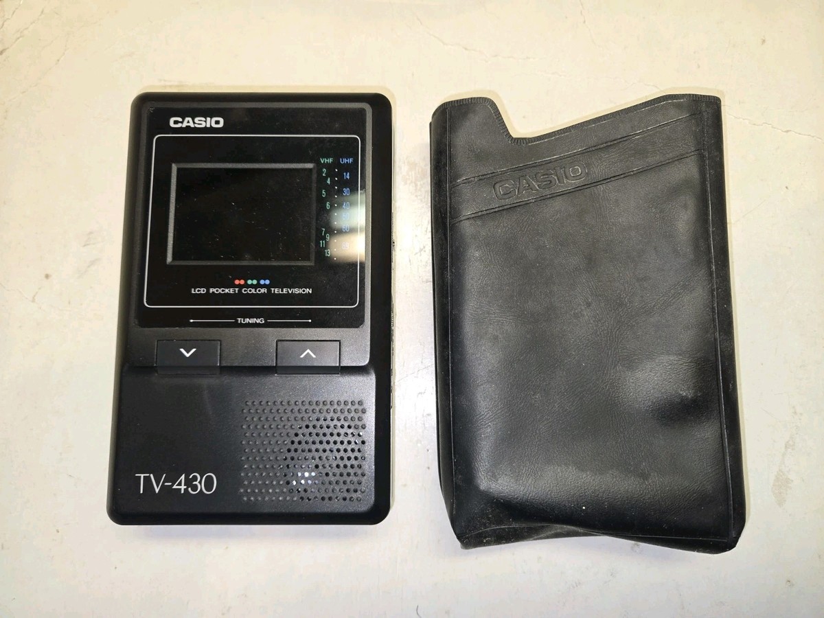 即日発送【激希少!動品】90s CASIO録音機能付/電池交換済み+保証書 Vintage 1990's Casio Color TV-430,Television,Battery Operated
