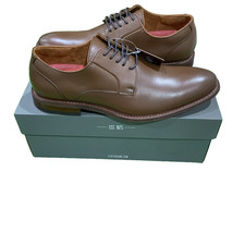 Stacy Adams Mens Marlton Plain Toe Lace Up Oxford Shoes Chocolate Size 10.5M NIB