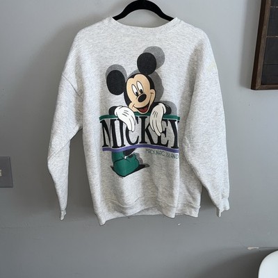 Tultex 90s Vintage MICKEY MOUSE Sweatshirt From Mackinaw Island Michigan Size L