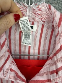 Victoria Secret Candy Cane Striped Pajama Set Medium, LS Top/Pants w/pockets