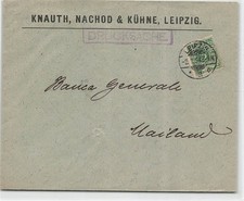 107894) DR Blg mit Perfin / Firmenlochung KNL aus Leipzig, Knauth & Co. 1894