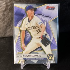 Jacob Misiorowski 2025 Bowman's Best #TP-12 RC Top Prospects Milwaukee Brewers