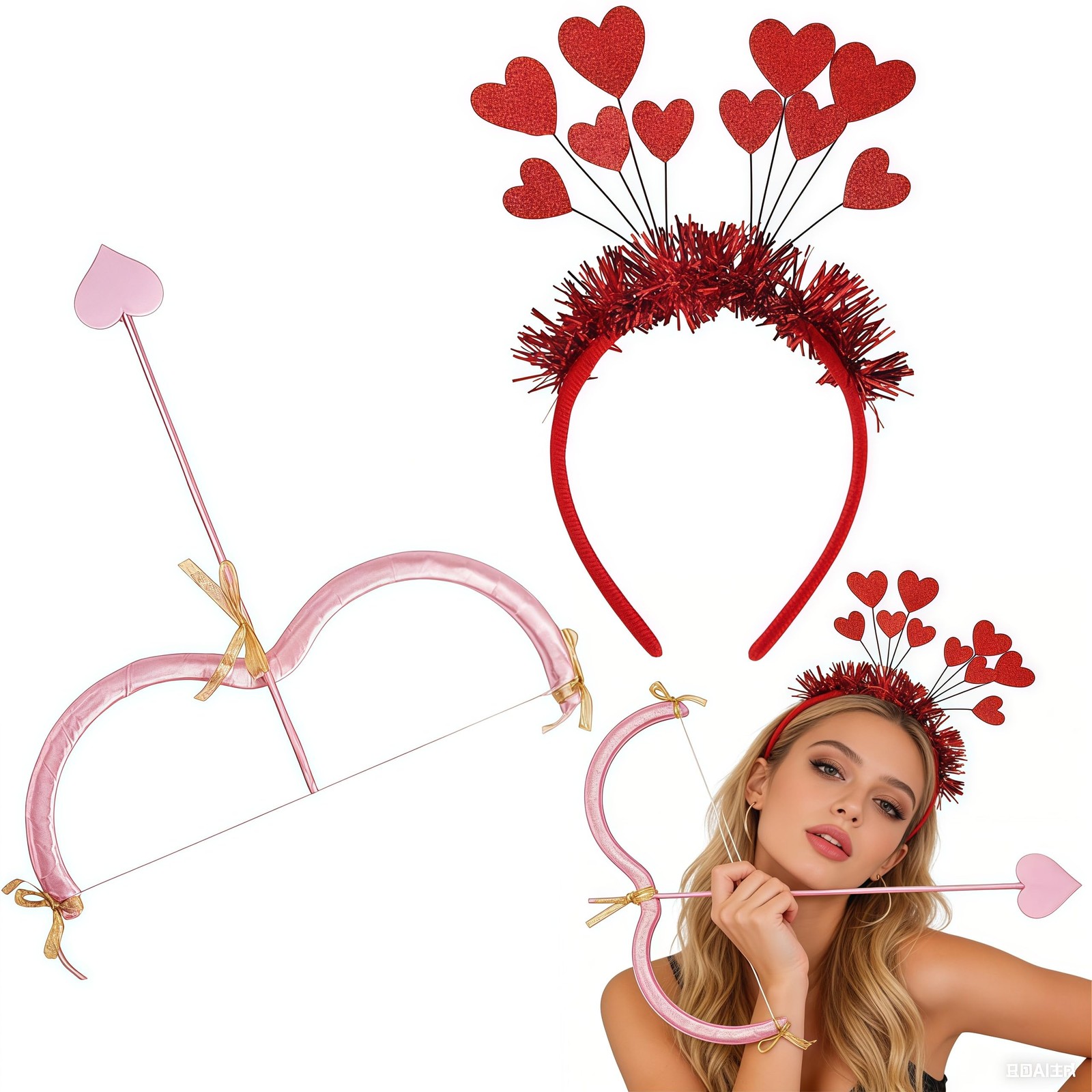Ensemble Cupidon 3 pièces pour déguisement thématique adulte sans accessoire manquant