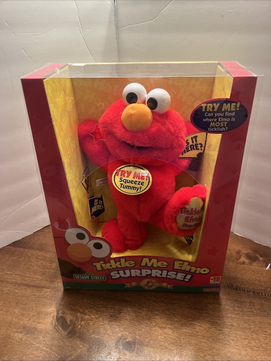 Vtg 2000 Sesame Street Tickle Me Elmo Surprise 5th Anniversary