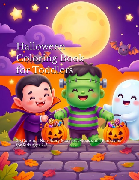 Malbuch Halloween FüR Kleinkinder 2-5 Jahre, 30 SüßE Monster & Geister-image