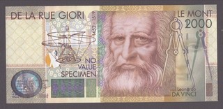 Muster De la rue Giori; Le Mont 2000; Leonardo da Vinci mit Seriennummer