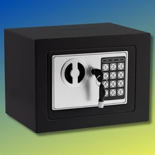 0.17 Cubic Feet Safes, Electronic Digital Safe Box Security Box, Keypad &Keylock