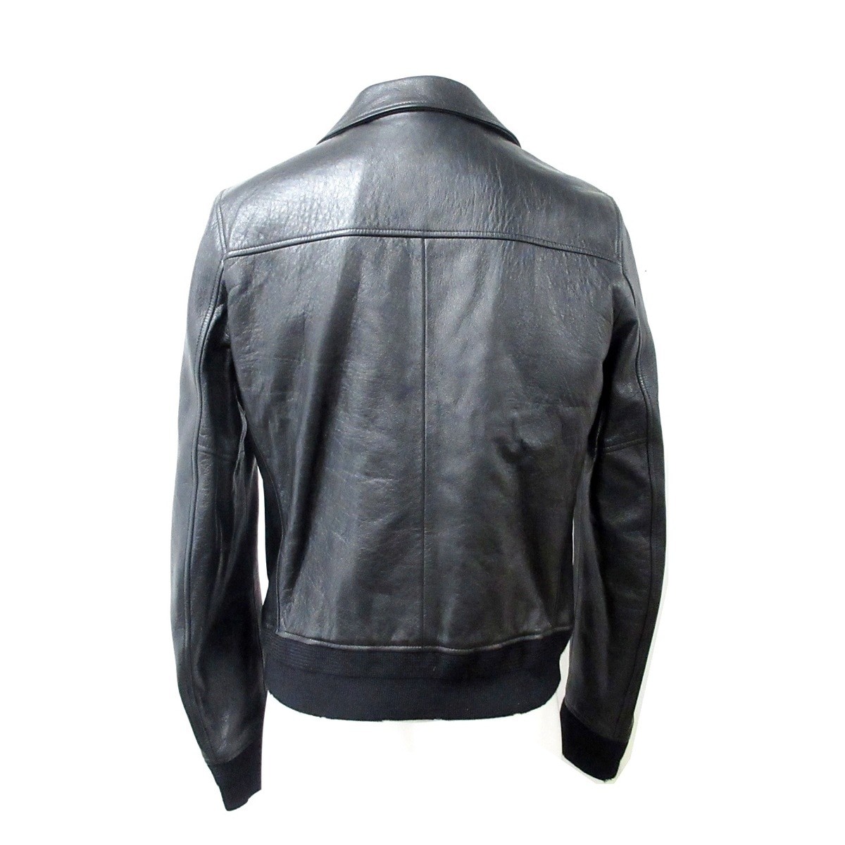 Giacca pelle agnello Saint Laurent Paris Rider danneggiata zip primavera autunno usata