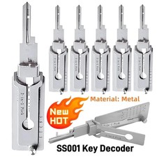 1-5X SS001 Key Decoder Stainless Steel Precision Tool O-ring Pickup Kit Hook Too