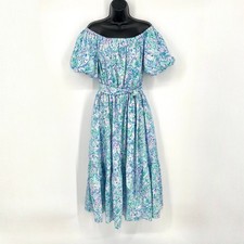 Lilly Pulitzer NEW Tamie Off The Shoulder Dress SZ XL Surf Blue Soleil It on Me