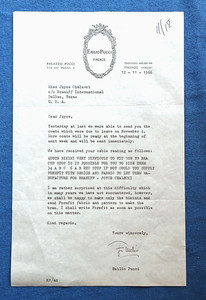 1966 Emilio Pucci Signed Letters to Braniff Airlines-500 Bikinis-Bra Cup Sizes