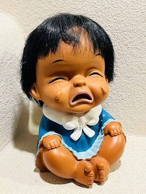 1960's  Moody Cuties  Vinyl Rubber Doll, Made In Japan, Crying Baby