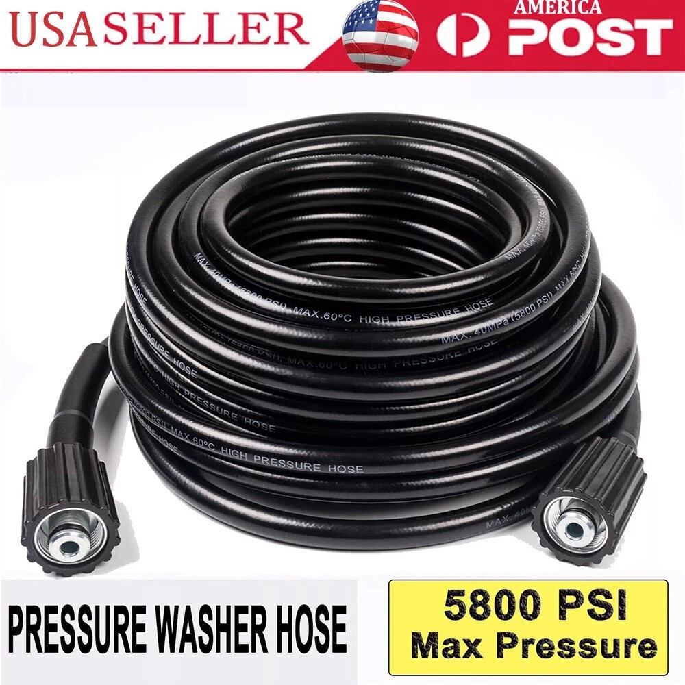 50 FT High Pressure Washer Hose 5800 PSI M22-14MM Power Washer Extension Hose US
