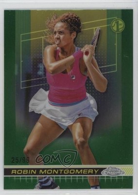 2024 Chrome Green Grass Court Refractor 25/99 Robin Montgomery Rookie RC 1pz4