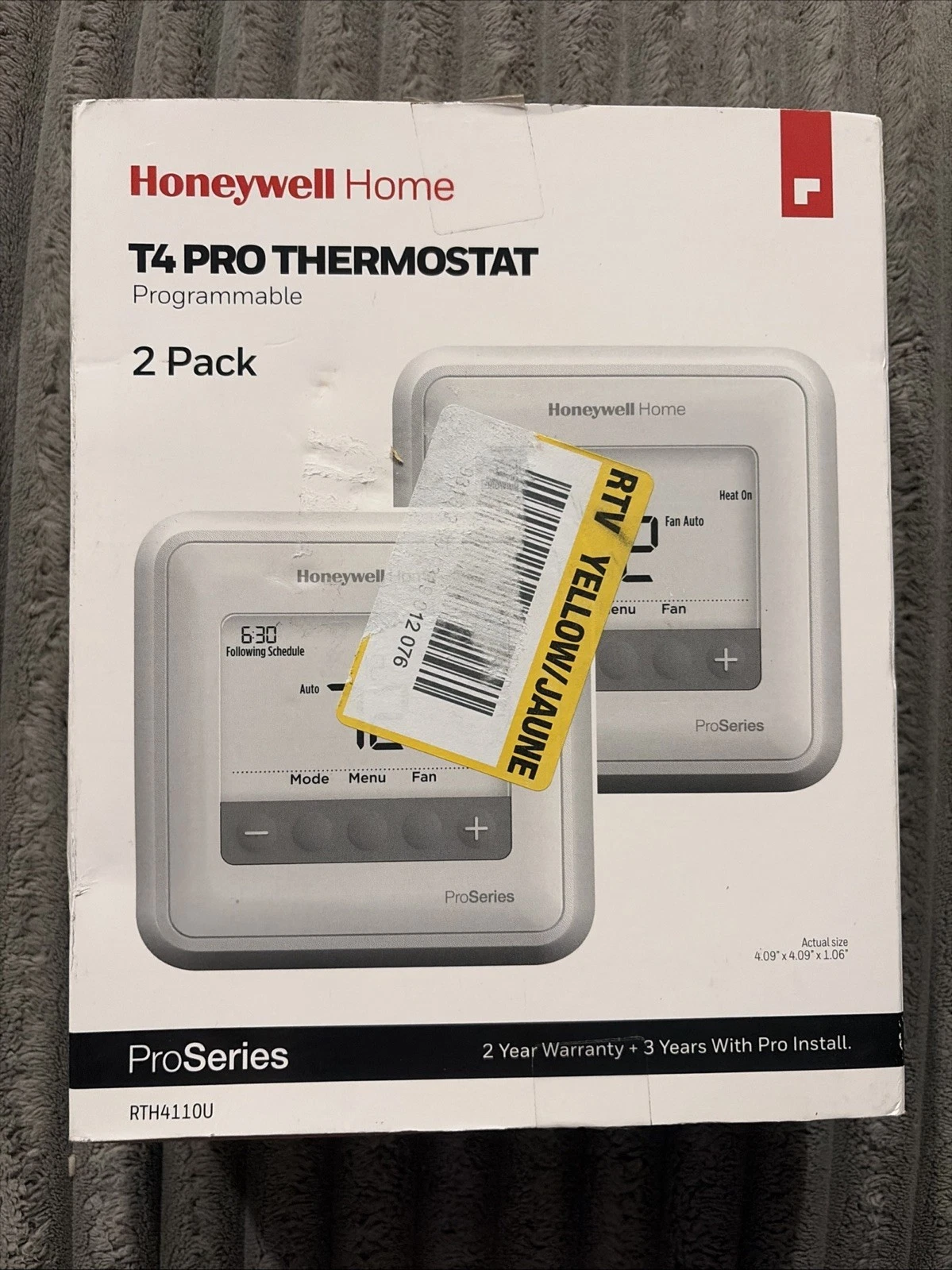 Honeywell Home T4 Pro Thermostat 2 Pack RTH4110U - New Open Box