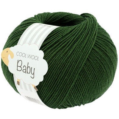 Wolle Kreativ! Lana Grossa - Cool Wool Baby Fb. 336 dunkelgrün 50 g