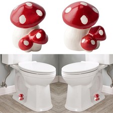 Toilet Bolt Caps, Toilet Bolt Covers Decorative, Ceramic Cute Mushroom Decor ...